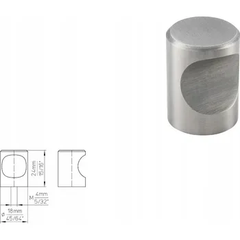 Nábytkové kování Nábytková úchytka SIRO 1404-18N1 nerezová ocel