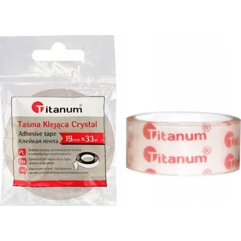 Lepicí páska Průhledná lepicí páska kancelářská školní Crystal 19mm x 33m Titanum