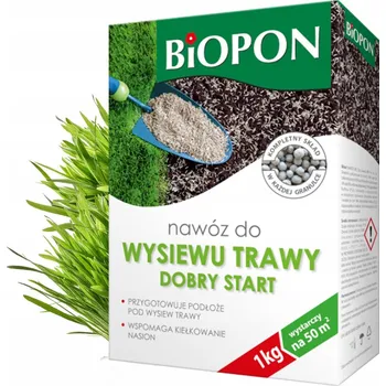 Hnojivo Biopon hnojivo pro výsev trávy Dobrý Start 1kg