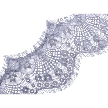 Krajka Francouzská krajka šíře 12 cm, barva 6 šedá paloma