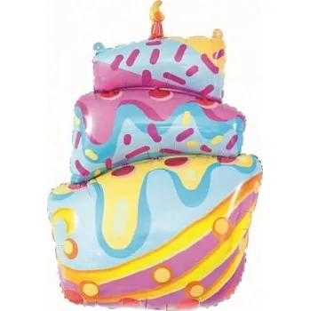 Balónek Narozeninový DORT s fóliovými balónky 101 cm