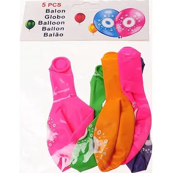 Balónek LATEXOVÝ BALÓNEK ČÍSLICE 0 5 KS