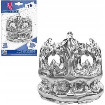 Balónek BALÓNEK 78 CM KORUNA STŘÍBRNÁ