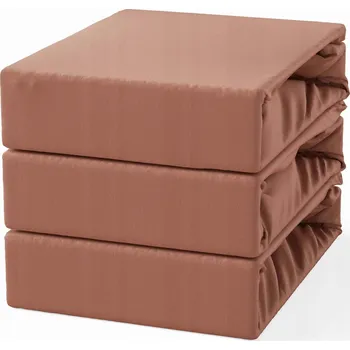 Prostěradlo Prostěradlo Bavlněné s Gumou 90x200 Světle Hnědé