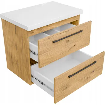 Koupelnový nábytek Závěsná skříňka do koupelny Paplinskimoebel s deskou dub lancelot