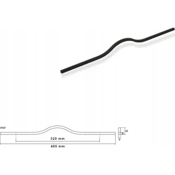 Nábytkové kování Nábytková úchytka VIEFE BRAVE 0452 320mm černá matná