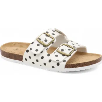 Dámské pantofle SAMLUX® Dámské korkové pantofle 9024 white black Barva: White, Velikost: 36