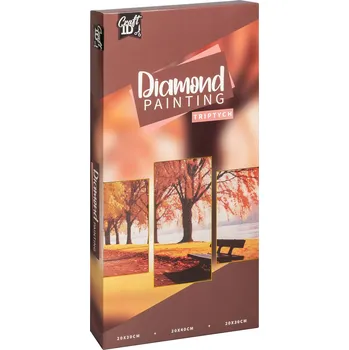 Diamantové malování Diamantové malování na rámu – krajina, triptych 40 × 20 cm + 30 × 20 cm