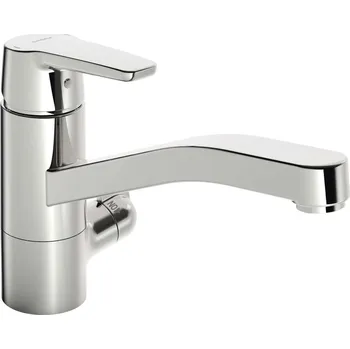 Vodovodní baterie Nástěnná kuchyňská baterie Hansa mosaz stříbrná