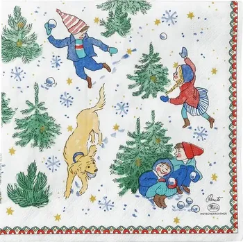 Papírový ubrousek Rosenthal Vánoční ubrousky Vánoční radovánky, 33 x 33 cm 02433-727496-05214