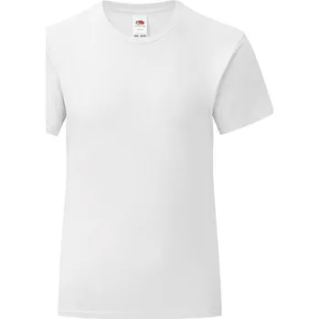 Dívčí tričko Fruit of the Loom Dětské triko 61-025-0 White 128