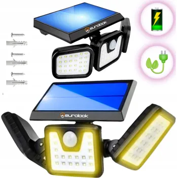 IP kamera Pouliční lampa Eurolook 148 W 6000 lm, bateriové a solární napájení