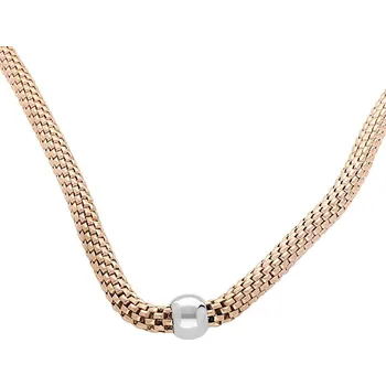 Souprava šperků MPM Dámský ocelový nerezový náhrdelník 6403 - růžově pozlacený SNE.6403.. 50cm