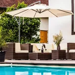 Šedý s boční nohou slunečník Stilista 350 x 260 cm