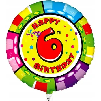 Balónek 45 cm veselý balónek GRABO ČÍSLICE 6
