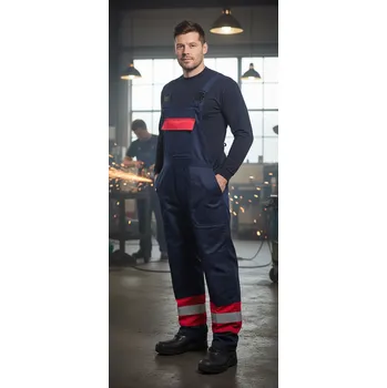 montérky Portwest Kalhoty BIZFLAME FANORE lacl Velikost XXXL modrá/červená