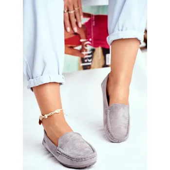 Dámské mokasíny Dámské Semišové Mokasíny Šedé Morreno 37