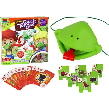Desková hra LEAN Toys Zábavná hra rychlý chameleoni jazyk - chyť hmyz