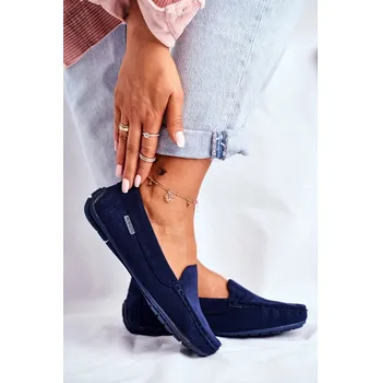 Dámské mokasíny Dámské Semišové Mokasíny Tmavě modré Morreno 39