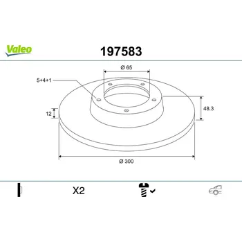 Brzdový kotouč Brzdový kotouč VALEO 197583