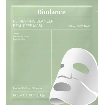 Pleťová maska Biodance Osvěžující maska s mořskou řasou Refreshing Sea Kelp Real Deep Mask – Zklidňující a hydratační maska 1 Ks