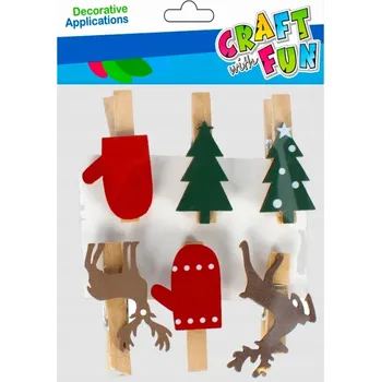 Vánoční dekorace Dekorativní vánoční kolíčky 501911