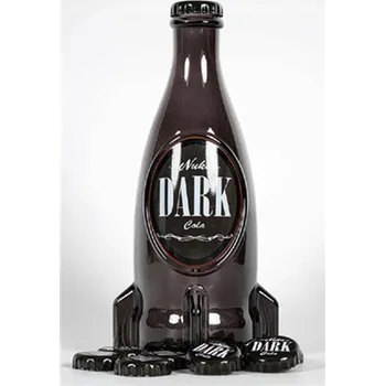 Láhev Fallout Nuka-Cola Dark skleněná černá láhev a uzávěry