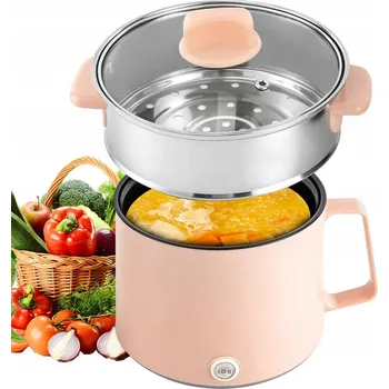 Hrnec MINI MULTICOOKER 1.7L ELEKTRICKÝ PAŘNÍ HRNEC CESTOVNÍ DVOJÍ VÝKON 300/600W