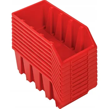 Úložný box 10x Skladový kontejner Box Ergobox 4 Červený