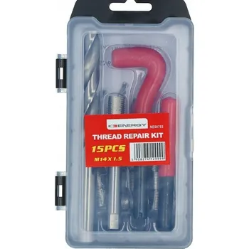 Vrták Závitníky a očka M14x1.5, sada 15 kusů