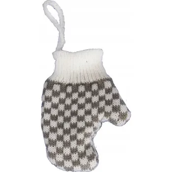 Vánoční ozdoba Vánoční ozdoba - rukavička z vlny ŠEDÁ na stromeček
