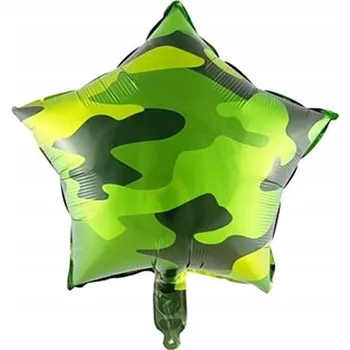 Balónek Fóliový balónek 18" Vojenská hvězda MASKÁČOVÝ