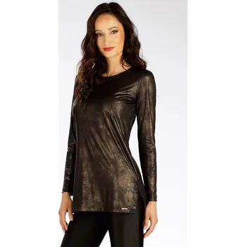 Dámské šaty Dámská tunika LITEX s dlouhým rukávem hnědá Barva: hnědá, Velikost: M