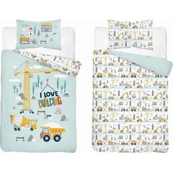 Povlečení Dětské povlečení 2dílné 135x100 Malý stavitel Detexpol 5516A