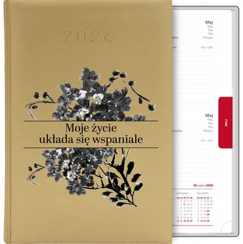 Kalendář Knižní kalendář 2026 A5 FunnyCase zlatý