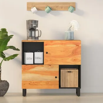 vidaXL Příborník se 2 dvířky 80 x 33 x 75 cm masivní akáciové dřevo