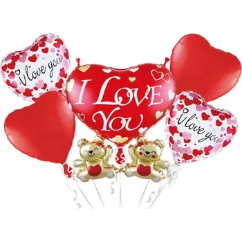 Balónek Sada balónků Jixstar Valentýn I Love You 6 kusů