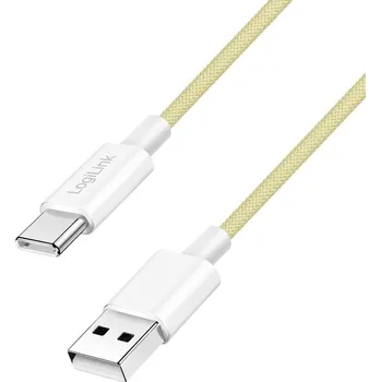 Datový kabel LogiLink Kabel USB-C USB 2.0 USB-A zástrčka, USB-C ® zástrčka 0.5 m žlutá CU0332
