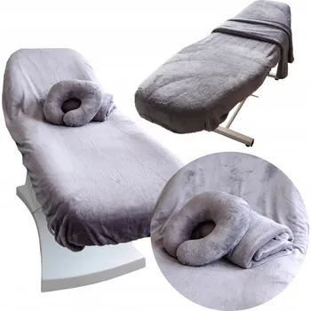 Prostěradlo POKROWIEC NA FOTEL KOSMETYCZNY PLUSZOWY SZARY - AŽ DO 70 x 190 CM