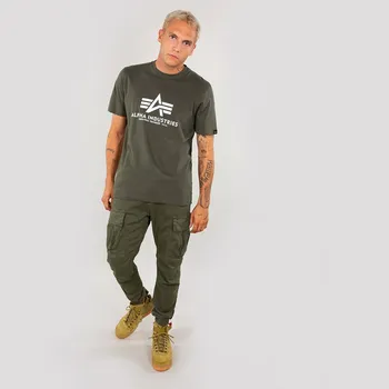 Tričko Alpha Industries Basic 100501 142 tmavě olivové L