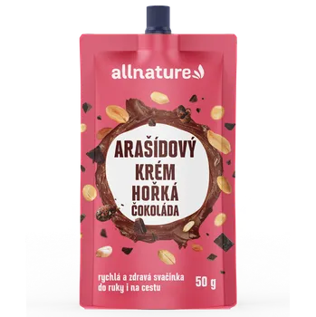 Allnature Arašídový krém s hořkou čokoládou 50 g