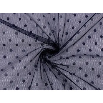 Tyl jemně pružný s puntíky