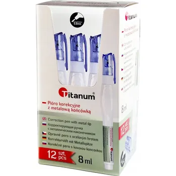 Korektor Korektor v peru Titanum 8 ml s kovovou špičkou