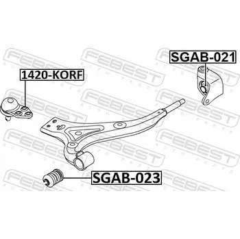 Zavěšení kol SILENTBLOK RAMENE SGAB-023 FEBEST