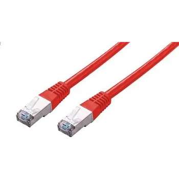 Síťový kabel Kabel C-TECH patchcord Cat5e, FTP, červený, 1m CB-PP5F-1R