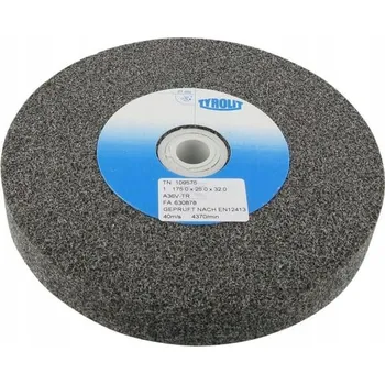 Brusný kotouč Keramický brusný kotouč Tyrolit, 175 x 25 x 32 mm šedý 10A K36
