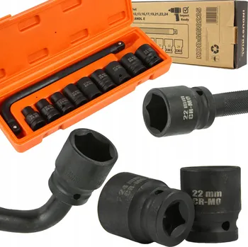 Klíč Nástavcové klíče 10ks 10-24mm krátké hlavice BJC