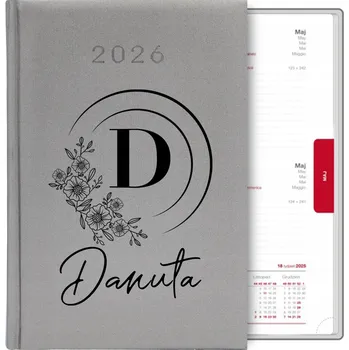 Kalendář Knižní kalendář 2026 A5 FunnyCase stříbrný