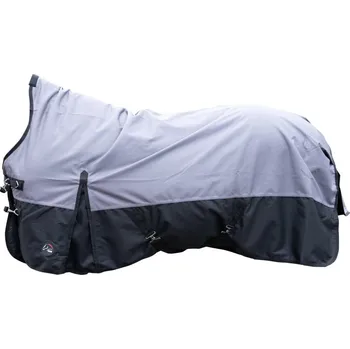 Deka pro koně HKM Deka výběhová Glasgow HKM, s vyšším krkem, 300 g, grey/black Délka zad: 165 cm