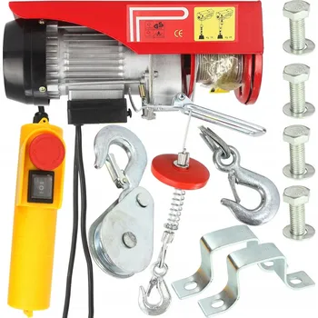 lanový naviják Elektrický lanový naviják 600 kg 230 V Stavební + Výložník 12 m